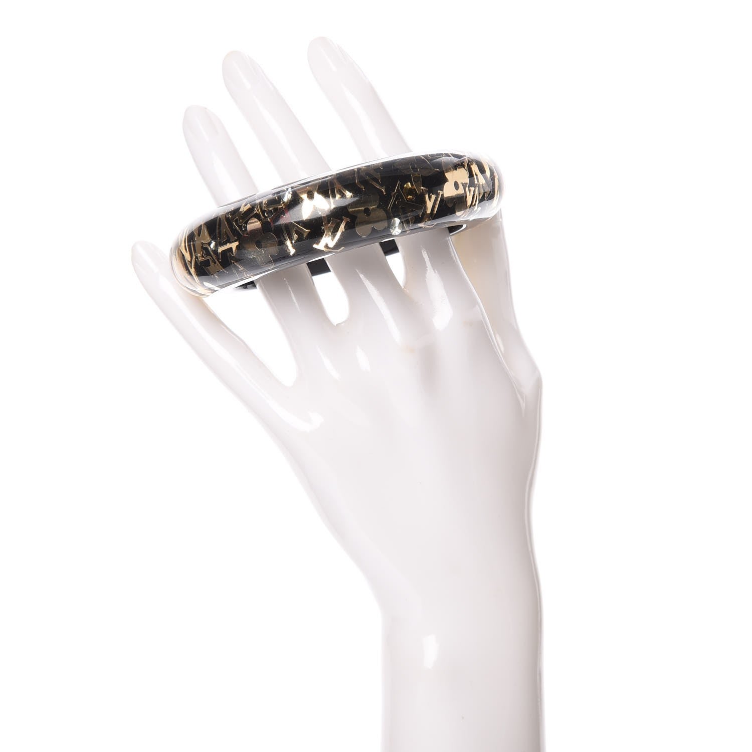 Louis Vuitton Resin Swarovski Medium Inclusion Bracelet GM Black 2 of 3