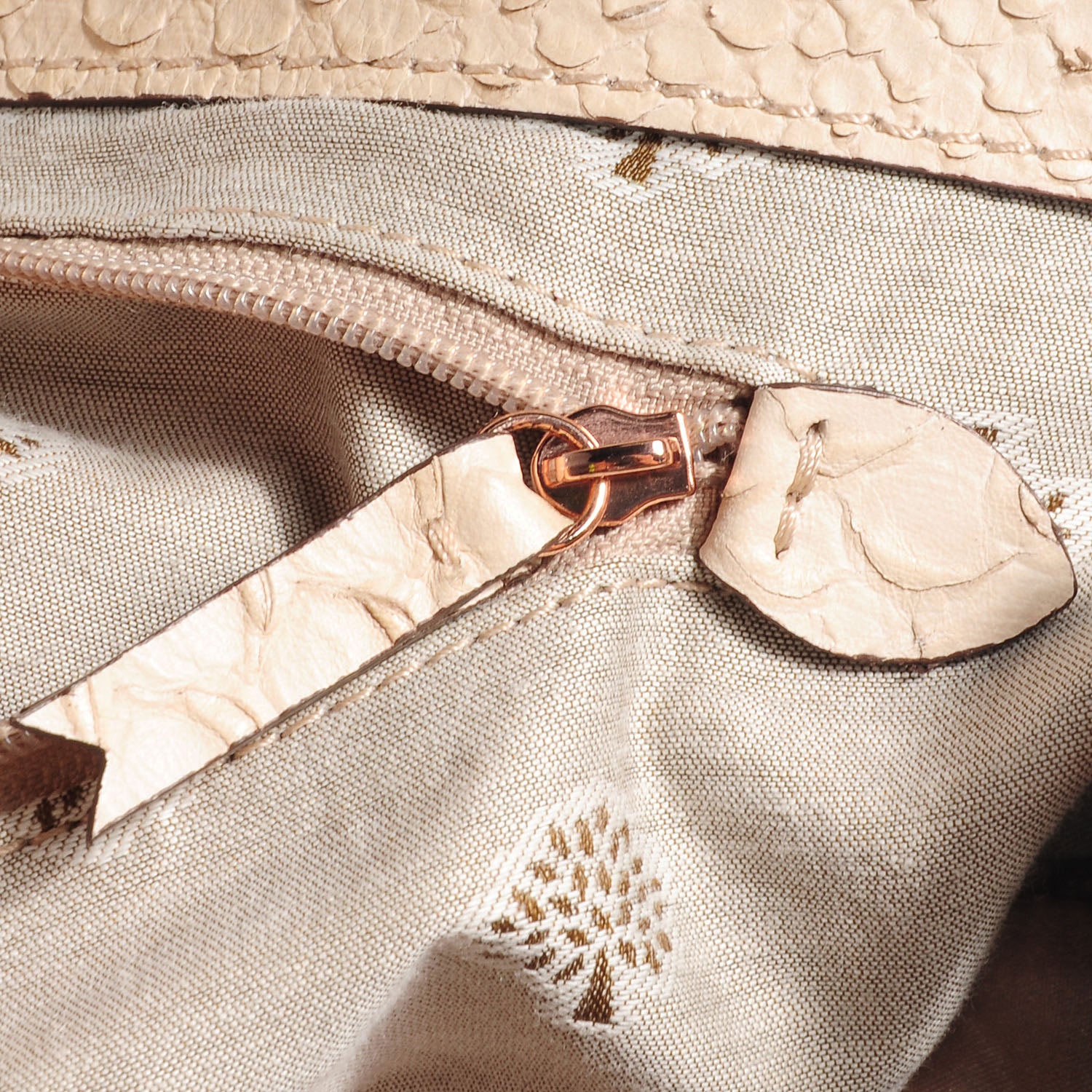 Mulberry Silky Snake Print Alexa Medium Beige 14 of 15