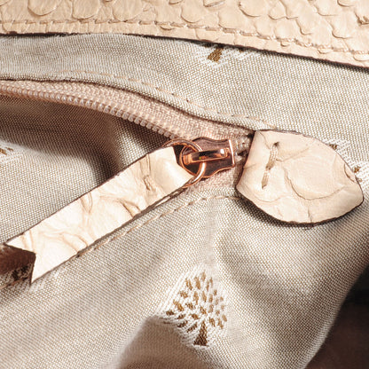 Mulberry Silky Snake Print Alexa Medium Beige 14 of 15
