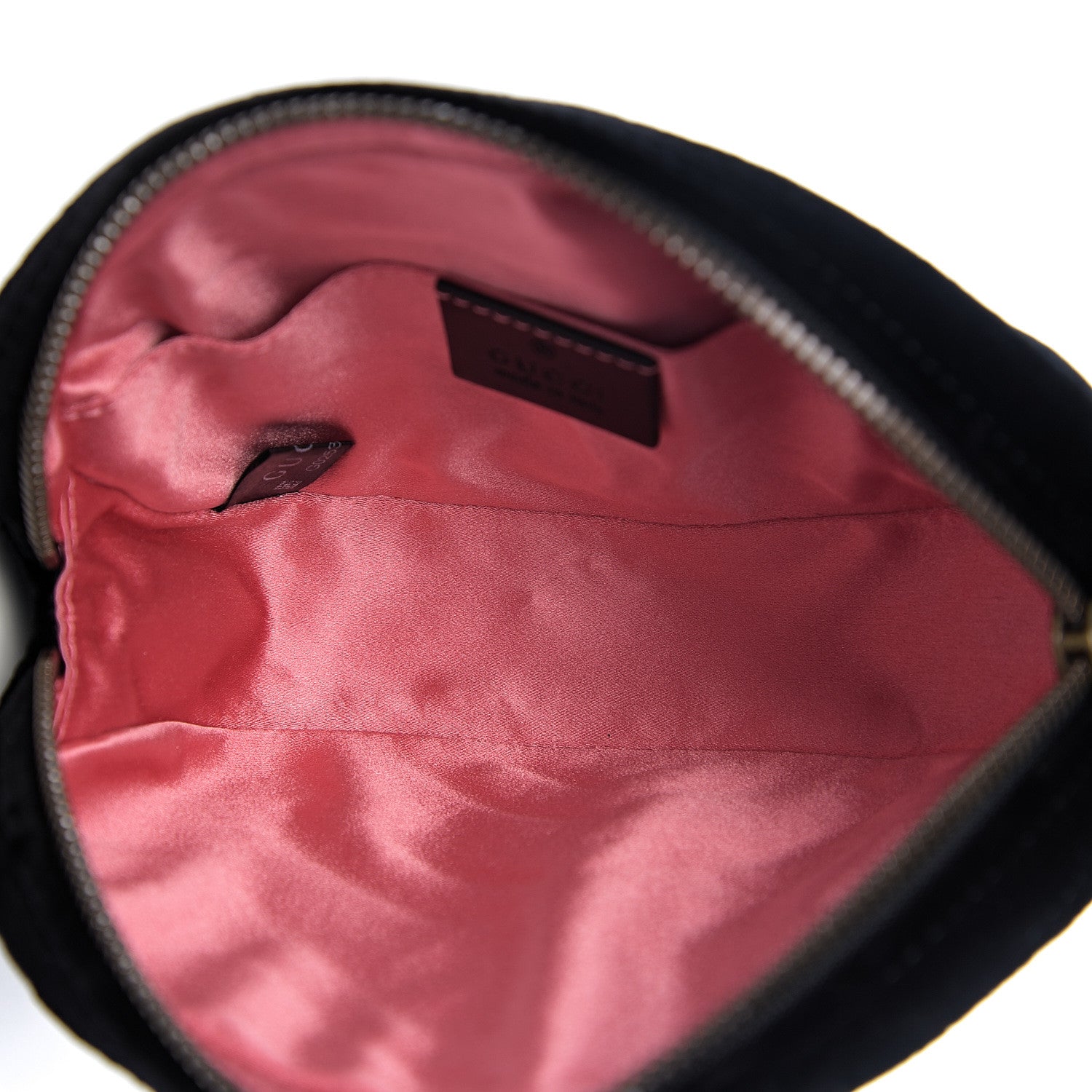 Gucci Velvet Matelasse GG Marmont Belt Bag 85 34 Black 4 of 9