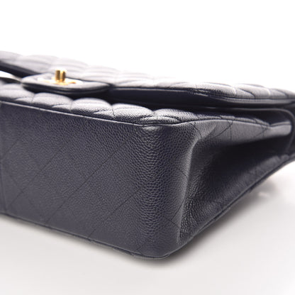 Chanel Caviar Quilted Jumbo Double Flap Navy 9 of 9