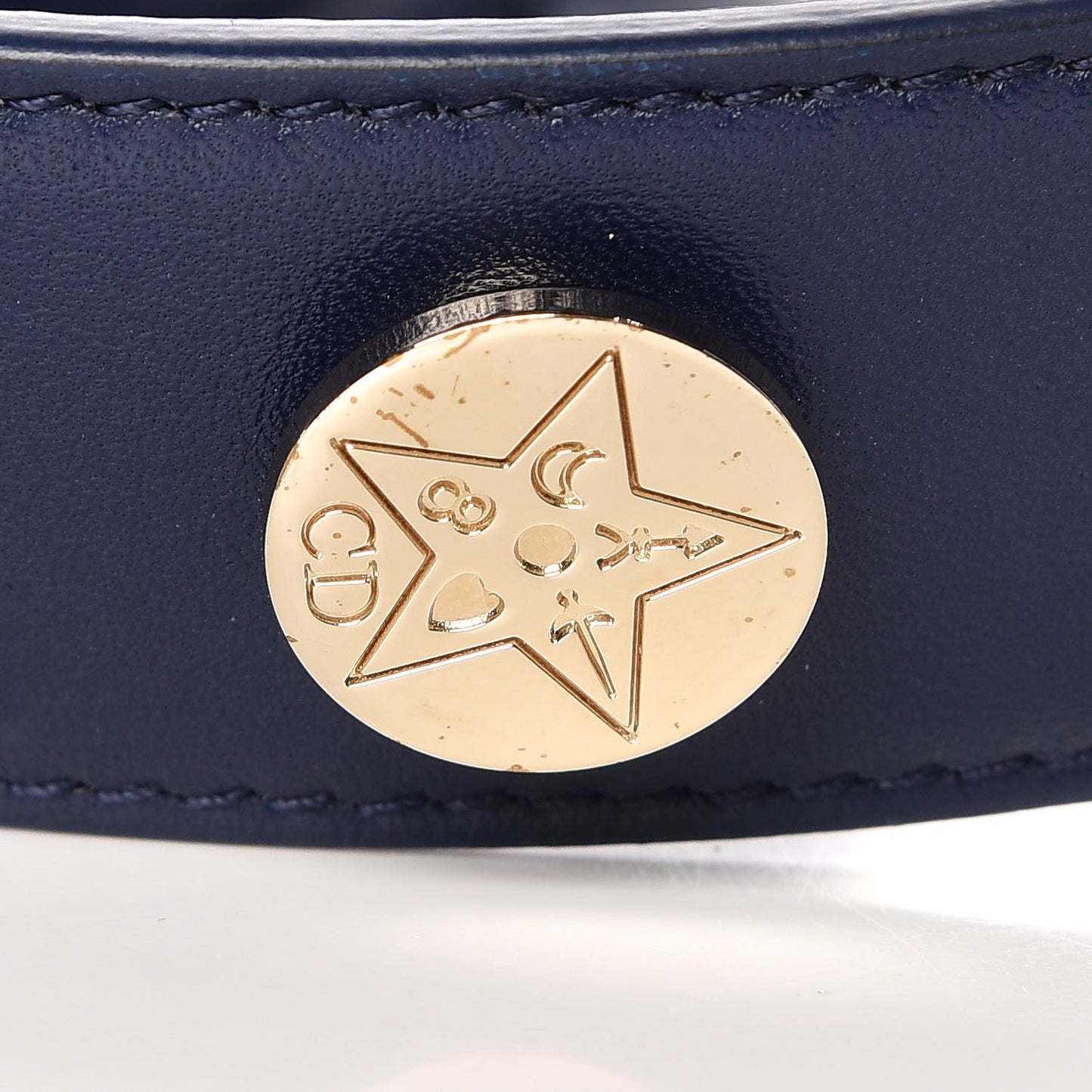 Lambskin Cannage Small Lucky Badges My Lady Dior Navy