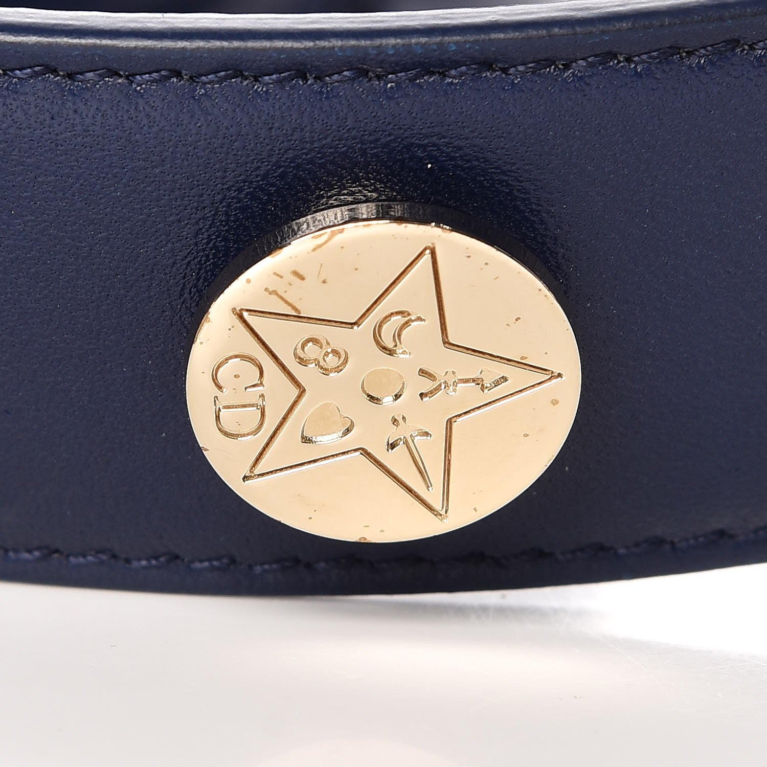 Christian Dior Lambskin Cannage Small Lucky Badges My Lady Dior Navy 9 of 10