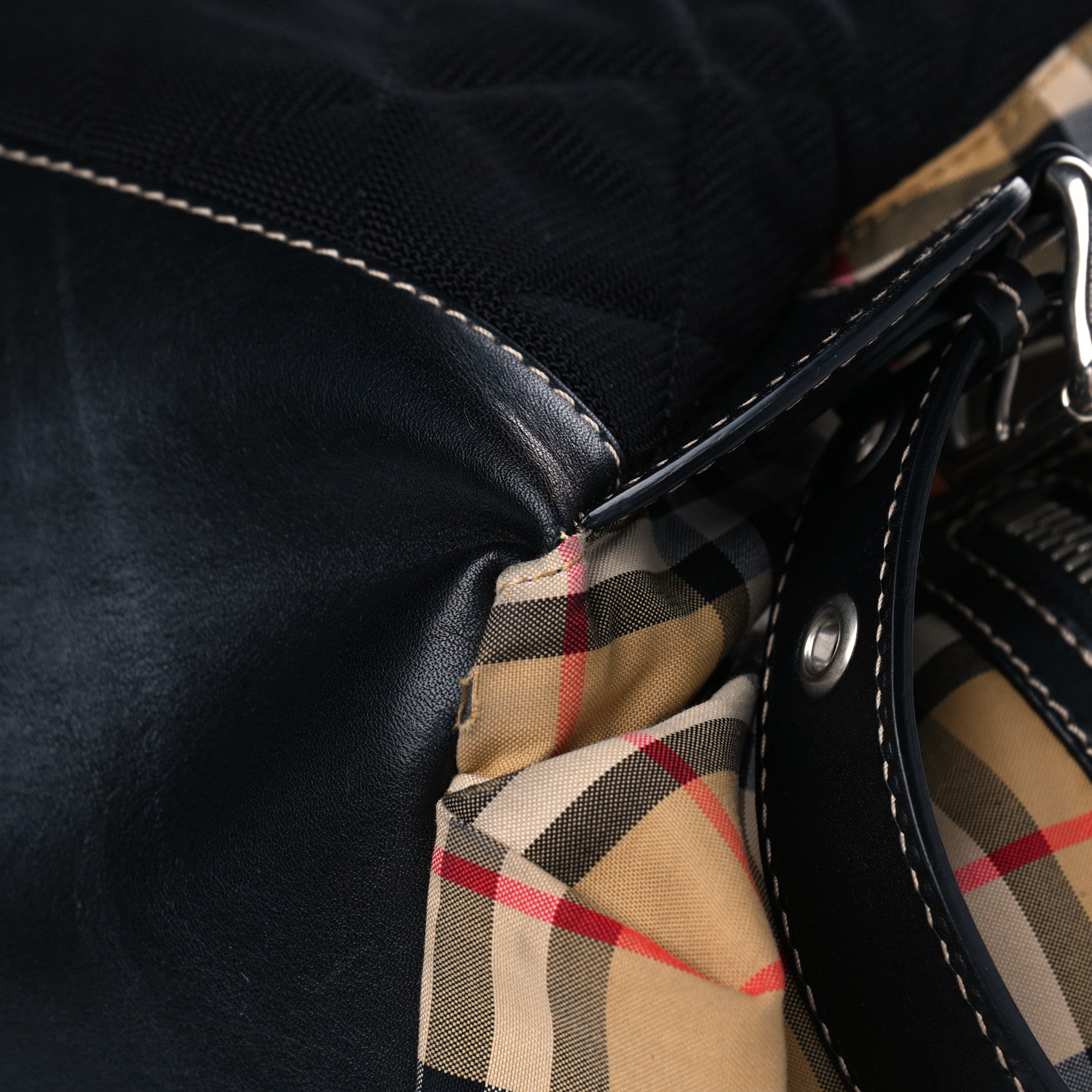 Burberry Canvas Vintage Check Large Rucksack Backpack Antique Yellow 8 of 8