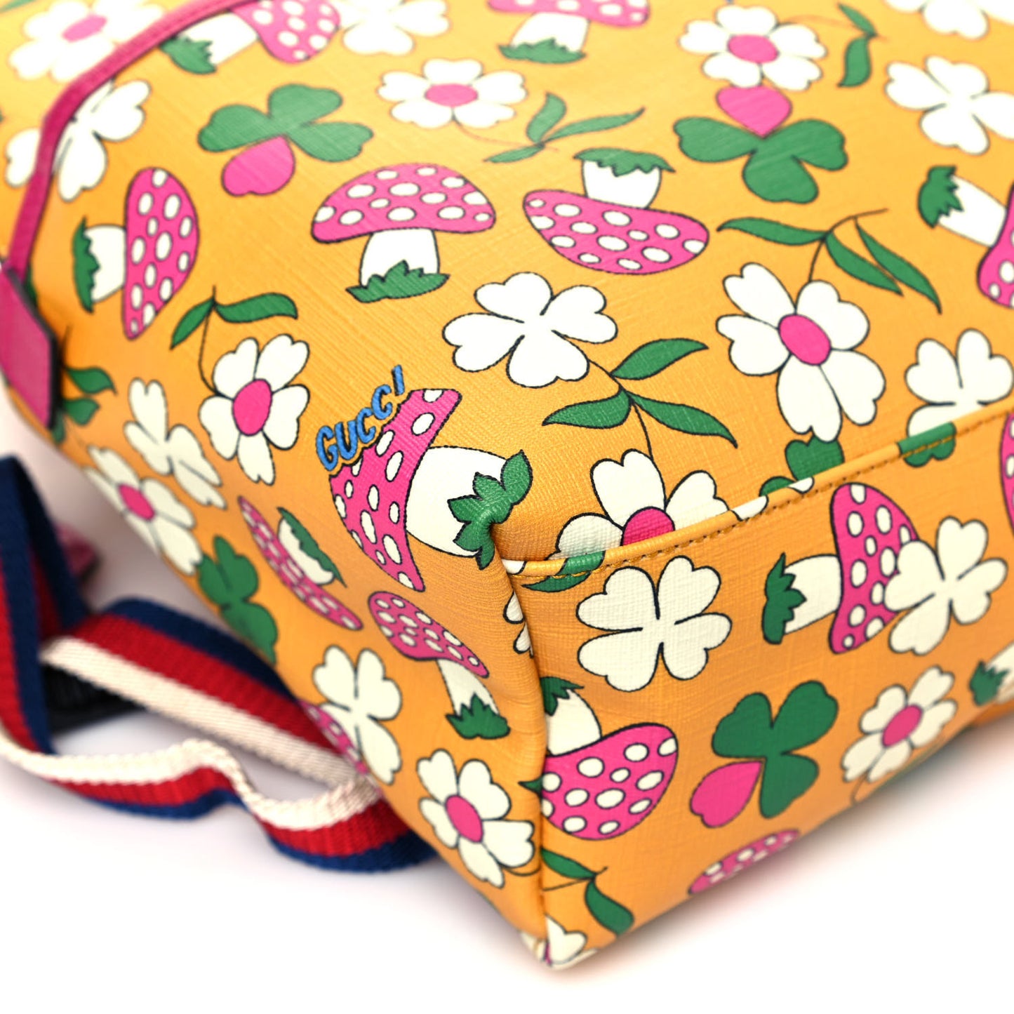 Canvas Childrens Flower Mushroom Print Backpack