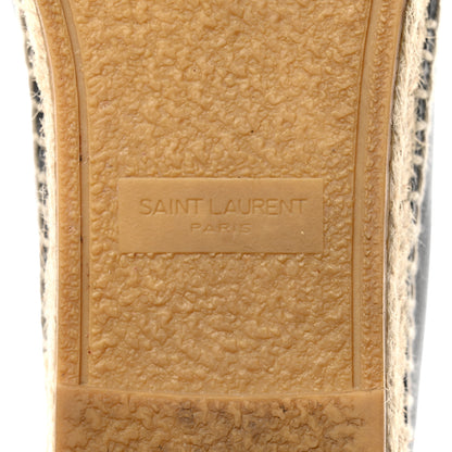 Saint Laurent Lambskin Monogram Espadrilles 36.5 Black 8 of 9