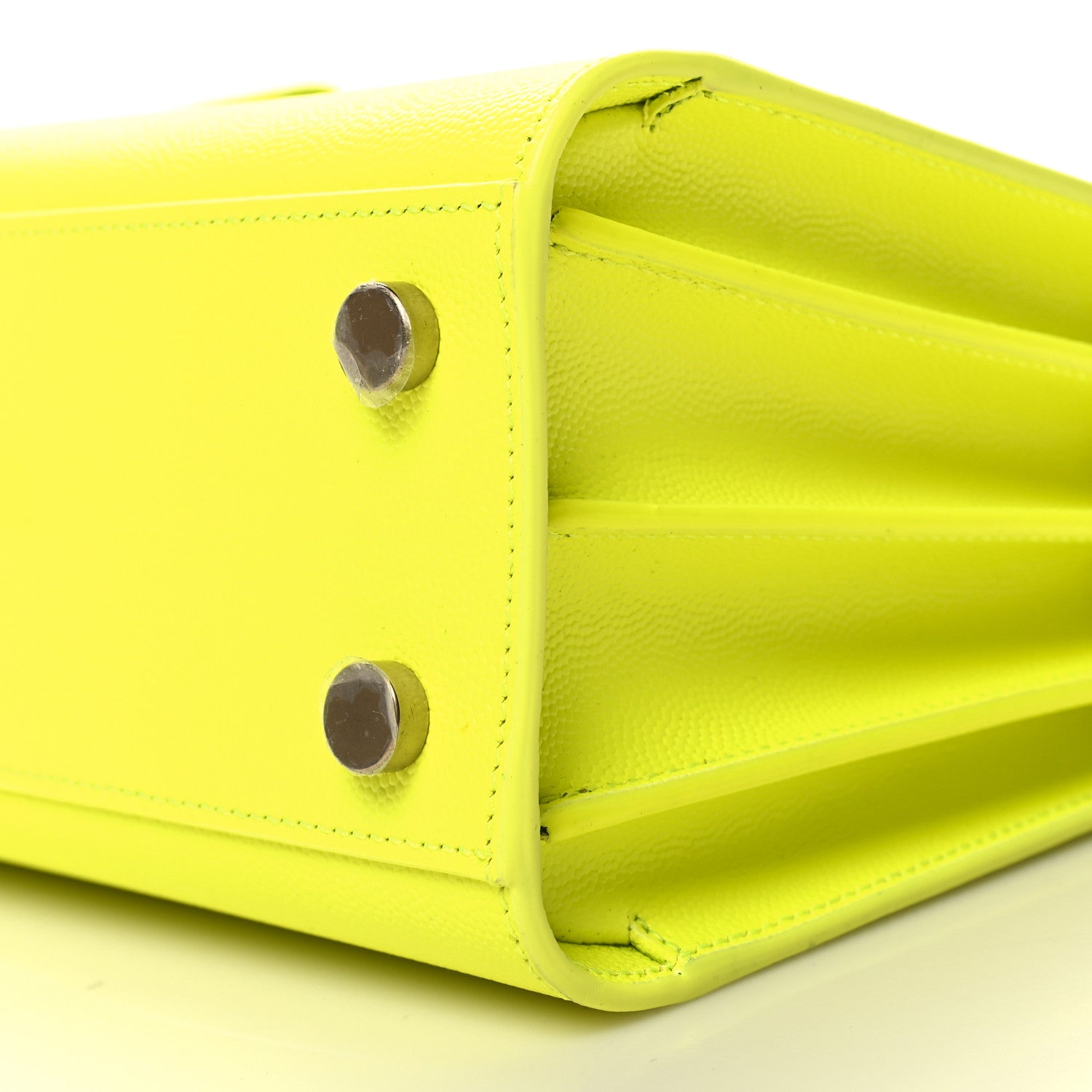 Saint Laurent Calfskin Nano Sac De Jour Neon Yellow 10 of 11