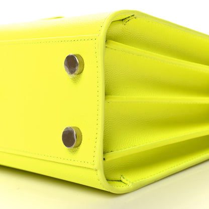 Saint Laurent Calfskin Nano Sac De Jour Neon Yellow 10 of 11
