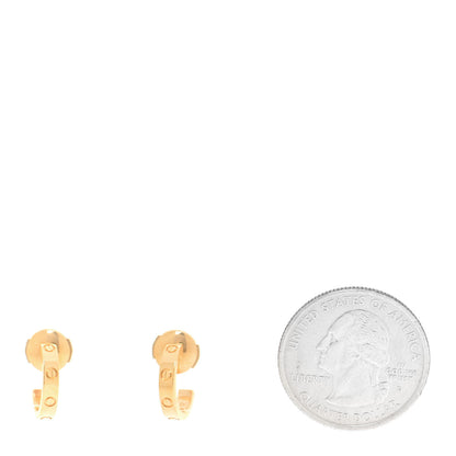 Cartier 18K Yellow Gold Small LOVE Hoop Earrings 2 of 7