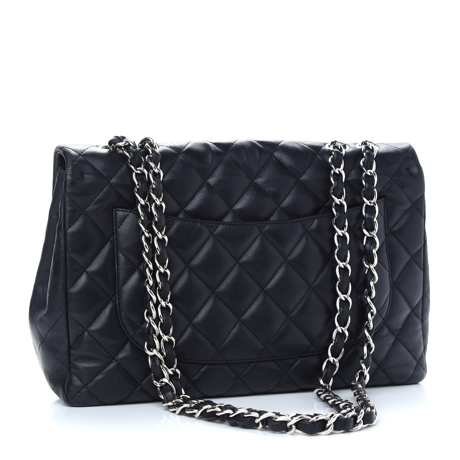 Chanel Lambskin Quilted Jumbo Single Flap Black 3 of 11