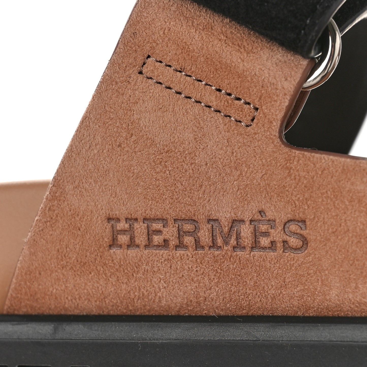 Suede Goatskin Womens Chypre Sandals 38 Rose Perle Black
