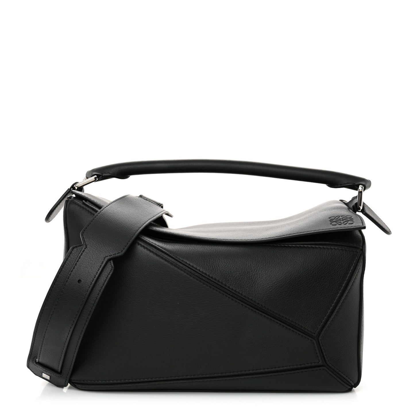 Calfskin Medium Puzzle Bag Black