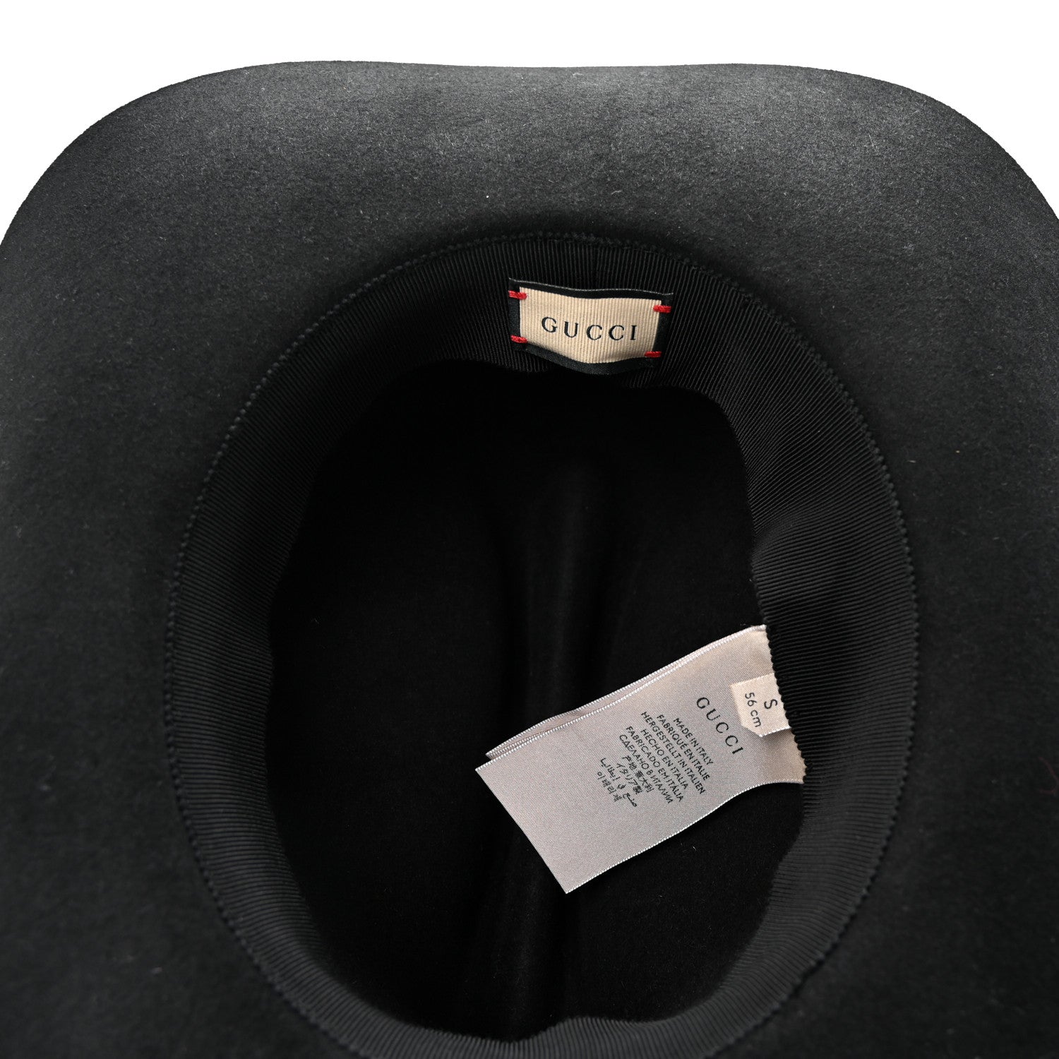 Gucci Felt Dallas Wide Brim Hat S Black 7 of 8