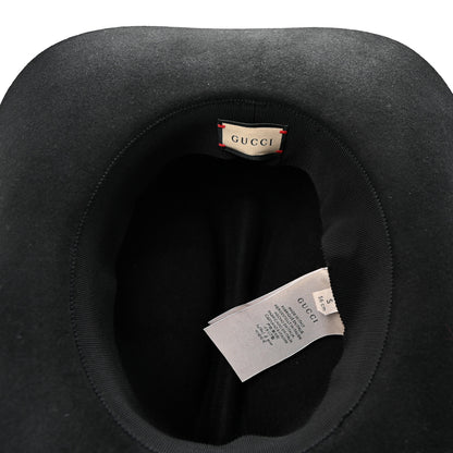 Gucci Felt Dallas Wide Brim Hat S Black 7 of 8