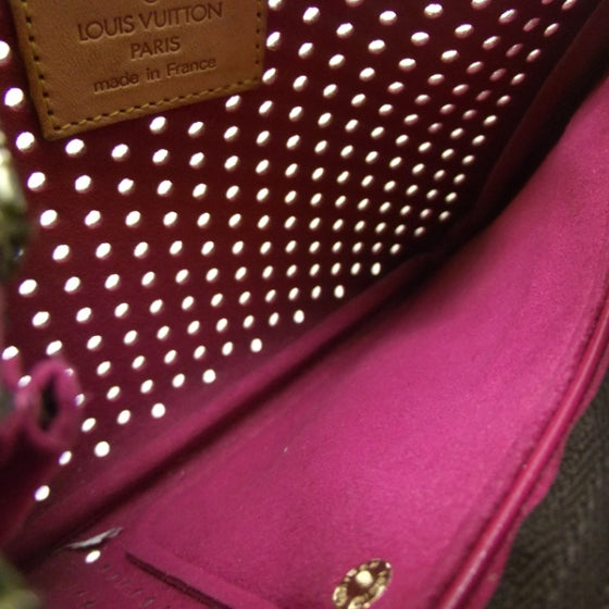 Monogram Perforated Pochette Plat Fuchsia