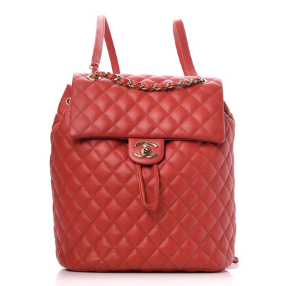 Chanel Lambskin Quilted Large Urban Spirit Backpack Red 1 of 8