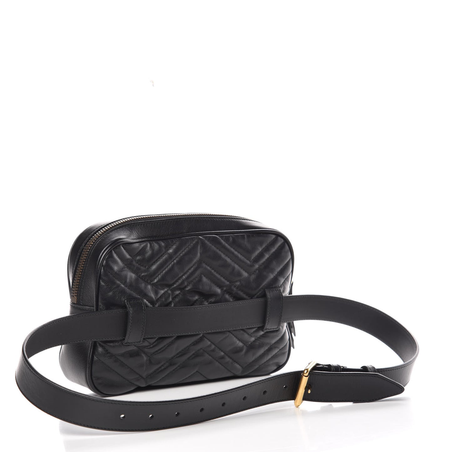 Calfskin Matelasse Mens GG Marmont Belt Bag 90 36 Black