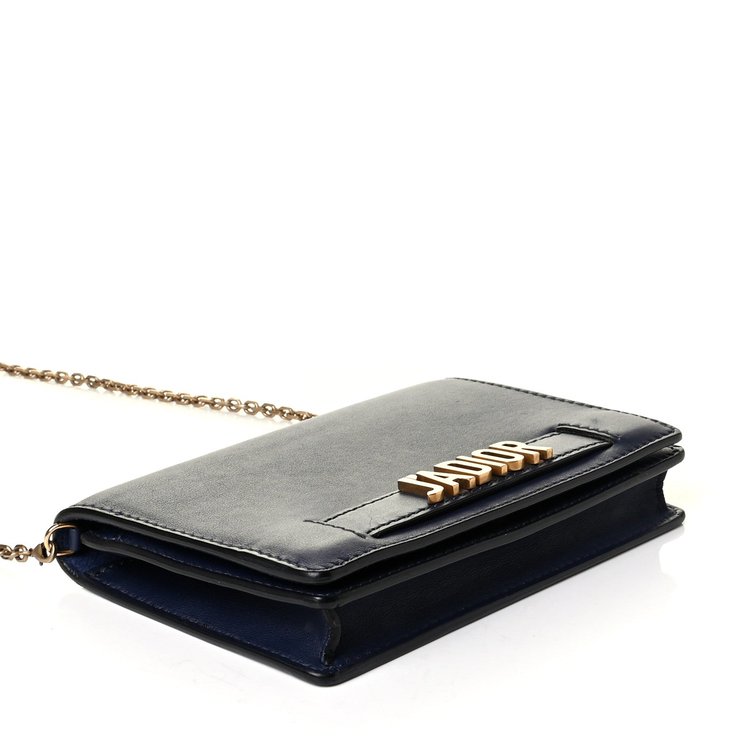 Christian Dior Calfskin J'Adior Wallet on Chain Pouch Navy Blue 3 of 6