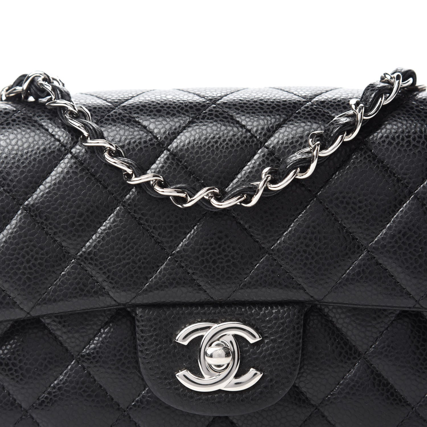 Chanel Caviar Quilted Mini Rectangular Flap Black 12 of 13