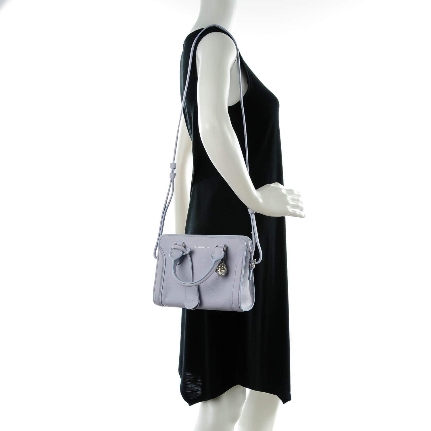 Alexander McQueen Pebbled Calfskin Mini Padlock Tote Lavender 2 of 7