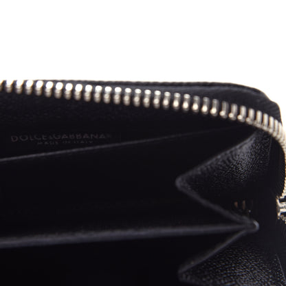 Dolce & Gabbana Dauphine Embellished Logo Zip Around Wallet Black 6 of 7