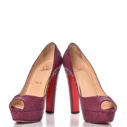 Christian Louboutin Watersnake Bambou 140 Pumps 39 Amethyste 7 of 11