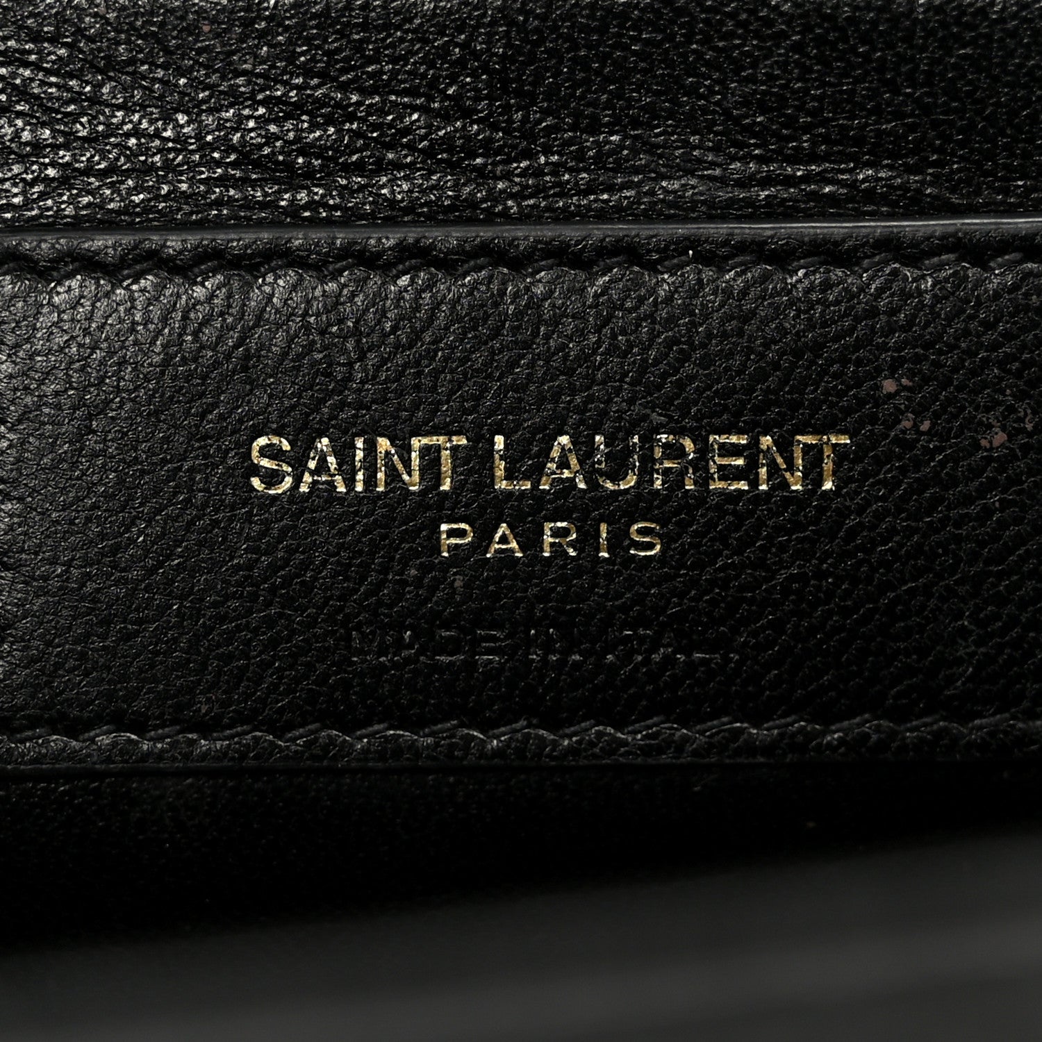 Saint Laurent Calfskin Crocodile Embossed Medium Classic Monogram Kate Tassel Satchel Black 6 of 10