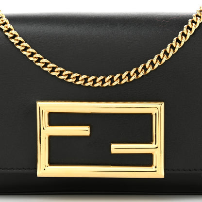 Fendi Vitello Palmellato Wallet on Chain with Pouches Black 9 of 12