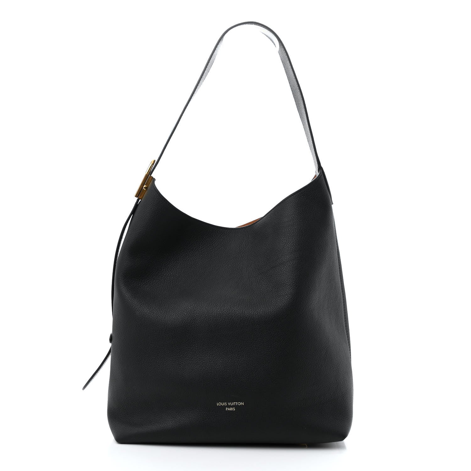 Louis Vuitton Grained Calfskin Low Key Hobo MM Black 1 of 12