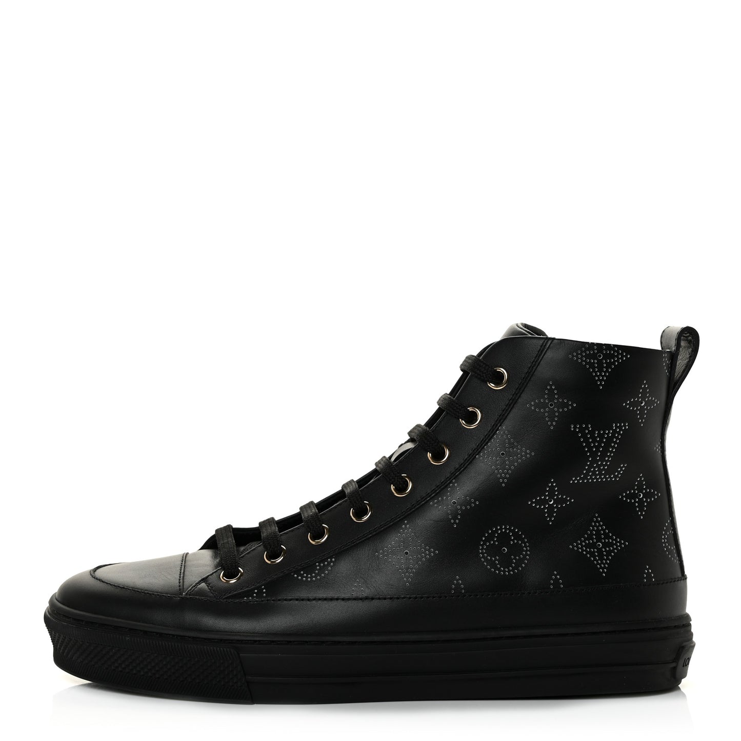 Calfskin Monogram Stellar Sneaker Boots 38 Black White
