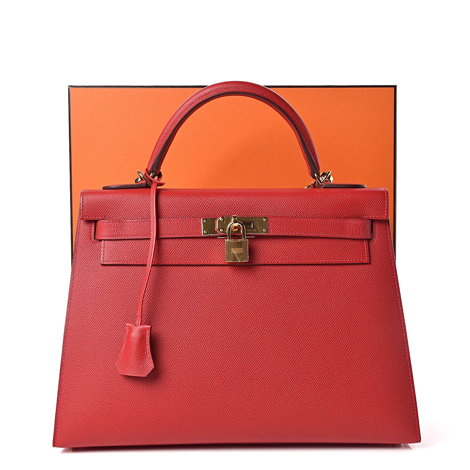 Hermes Epsom Kelly Sellier 32 Rouge Casaque 35 of 35