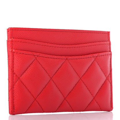 Chanel Caviar Quilted Card Holder Red 3 of 8