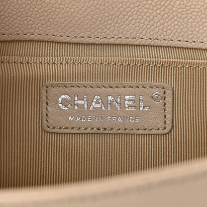 Chanel Caviar Quilted Medium Boy Flap Beige Clair 6 of 11