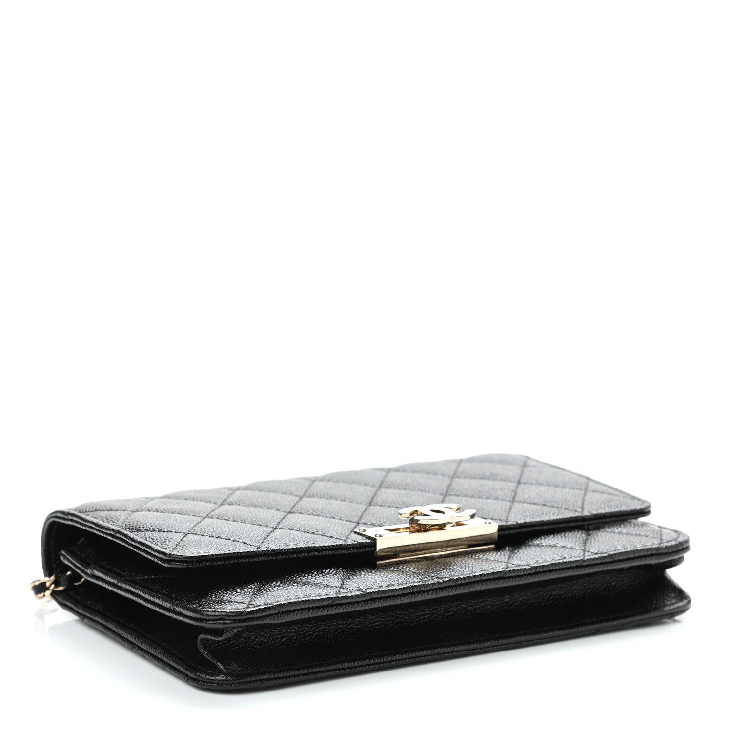 Chanel Caviar Quilted Golden Class Wallet On Chain WOC Black 4 of 11