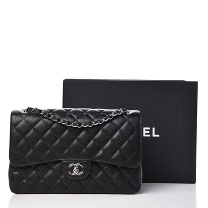 Chanel Caviar Quilted Jumbo Double Flap Black 12 of 12