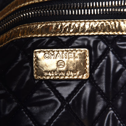 Chanel Metallic Lambskin Medium Je Ne Suis Pas En Solde Pouch Clutch Gold 6 of 7