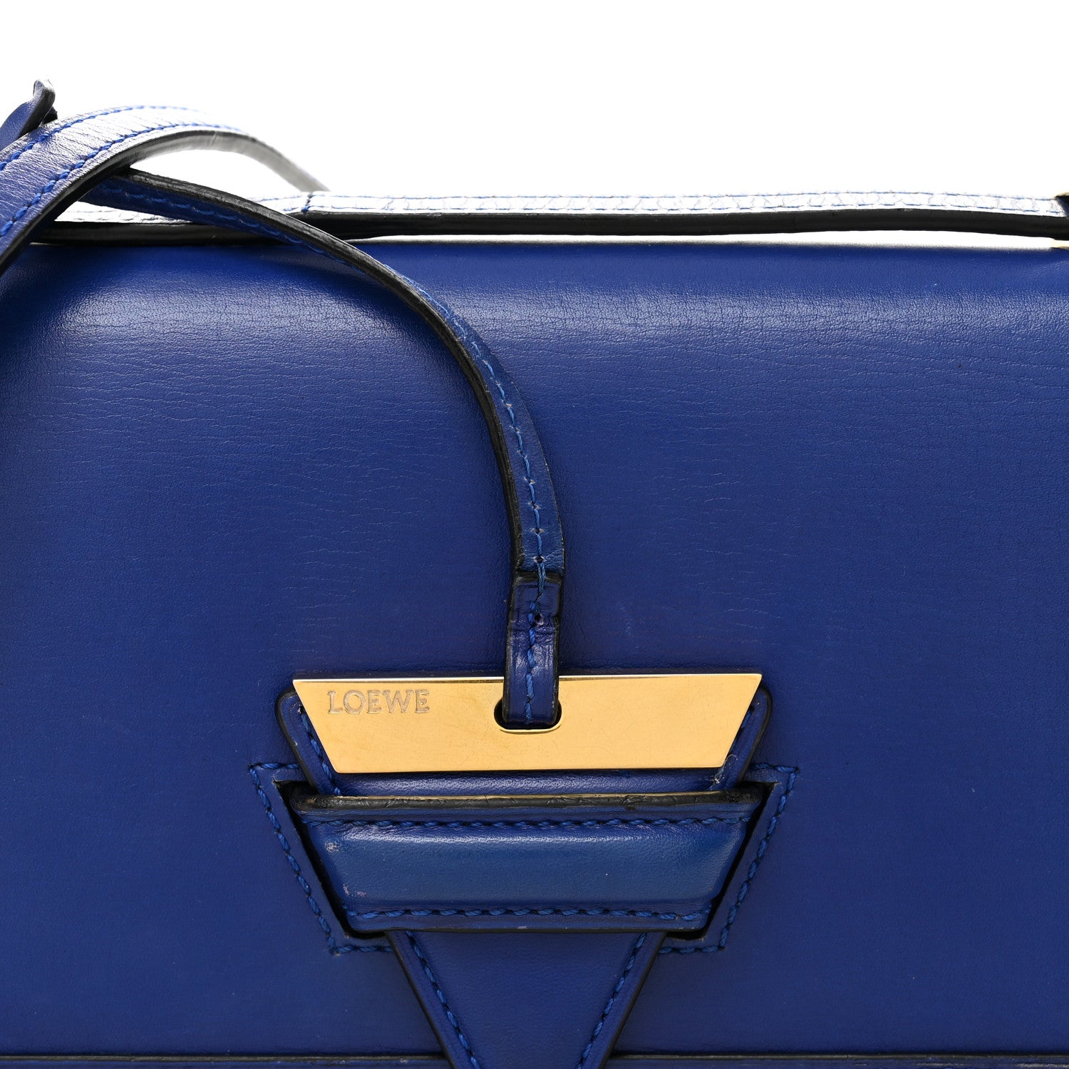 Loewe Calfskin Small Barcelona Shoulder Bag Royal Blue 7 of 13
