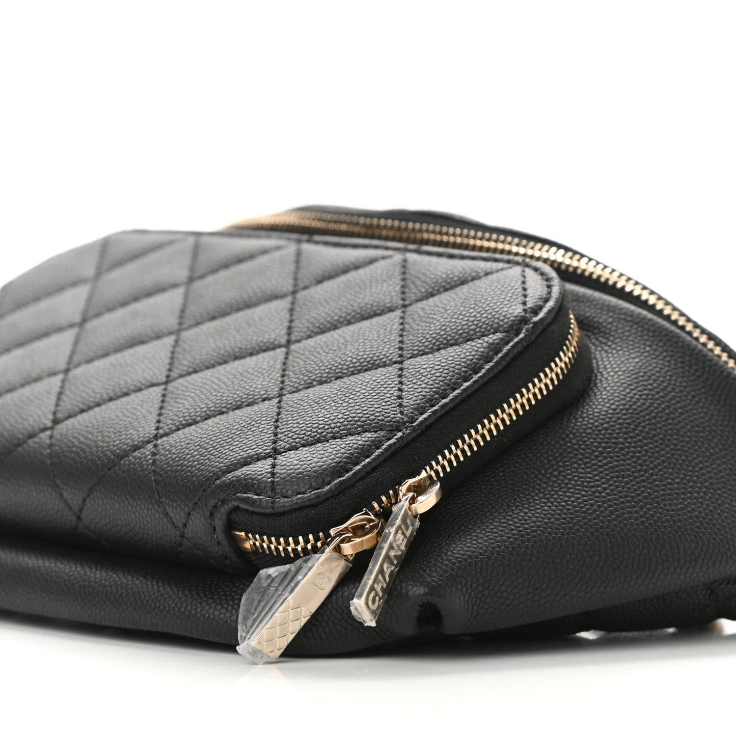 Caviar Quilted Business Affinity Waist Belt Bag Black