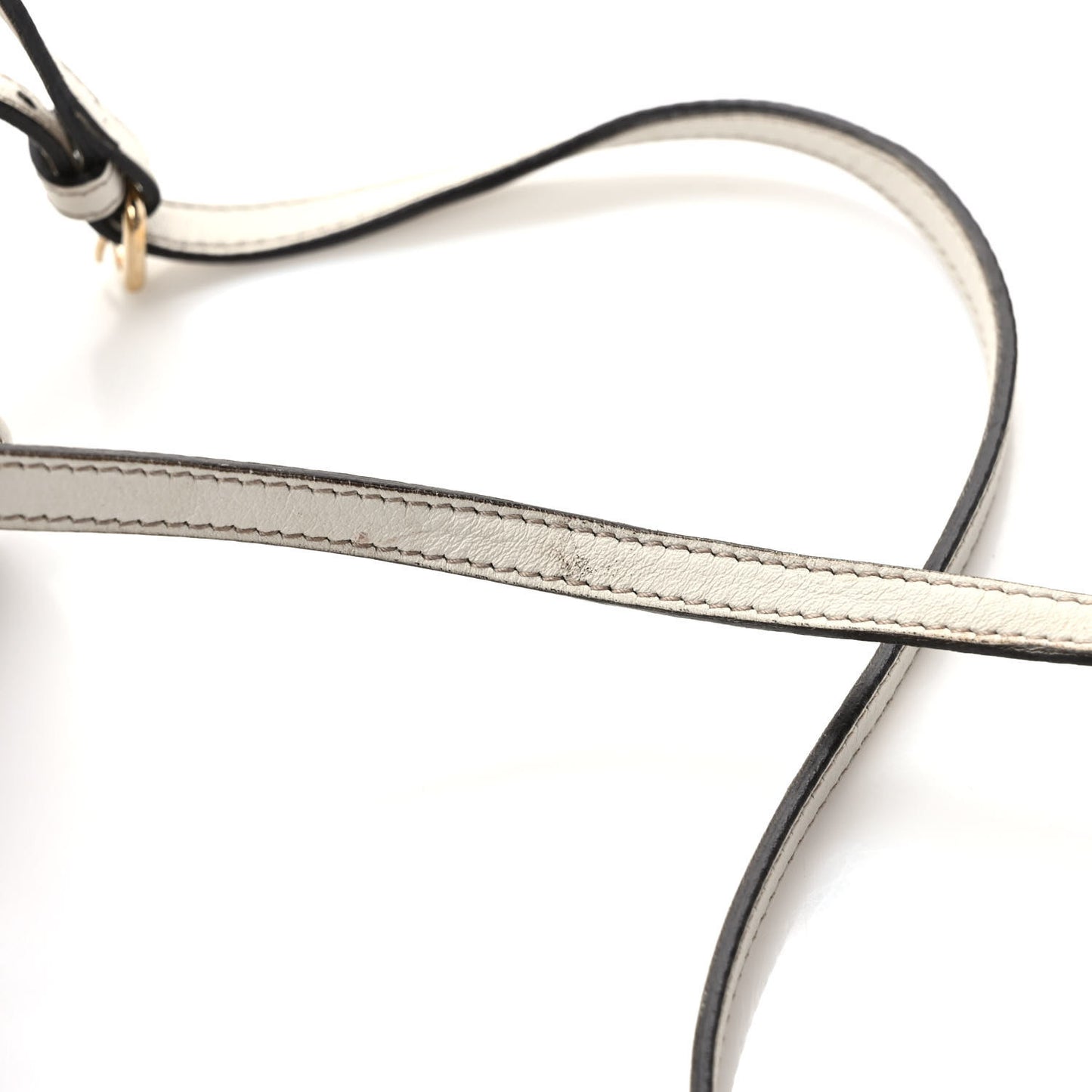 Monogram GG Heart Charm Crossbody Pochette White