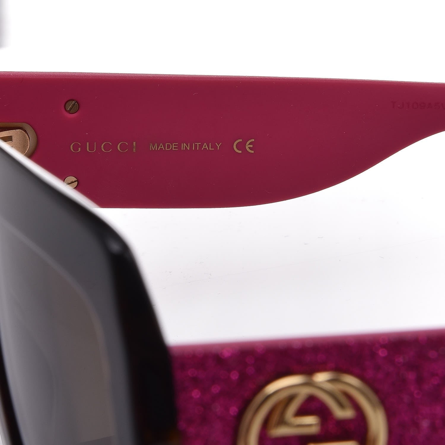 Gucci Square Frame GG0102S Sunglasses Glitter Pink Multi 5 of 8