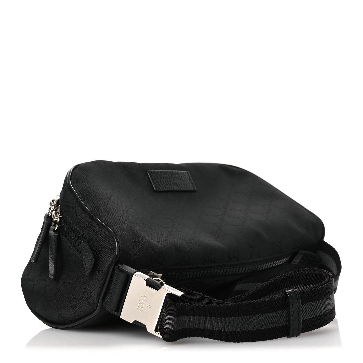 Nylon Monogram Fanny Pack Belt Bag Black