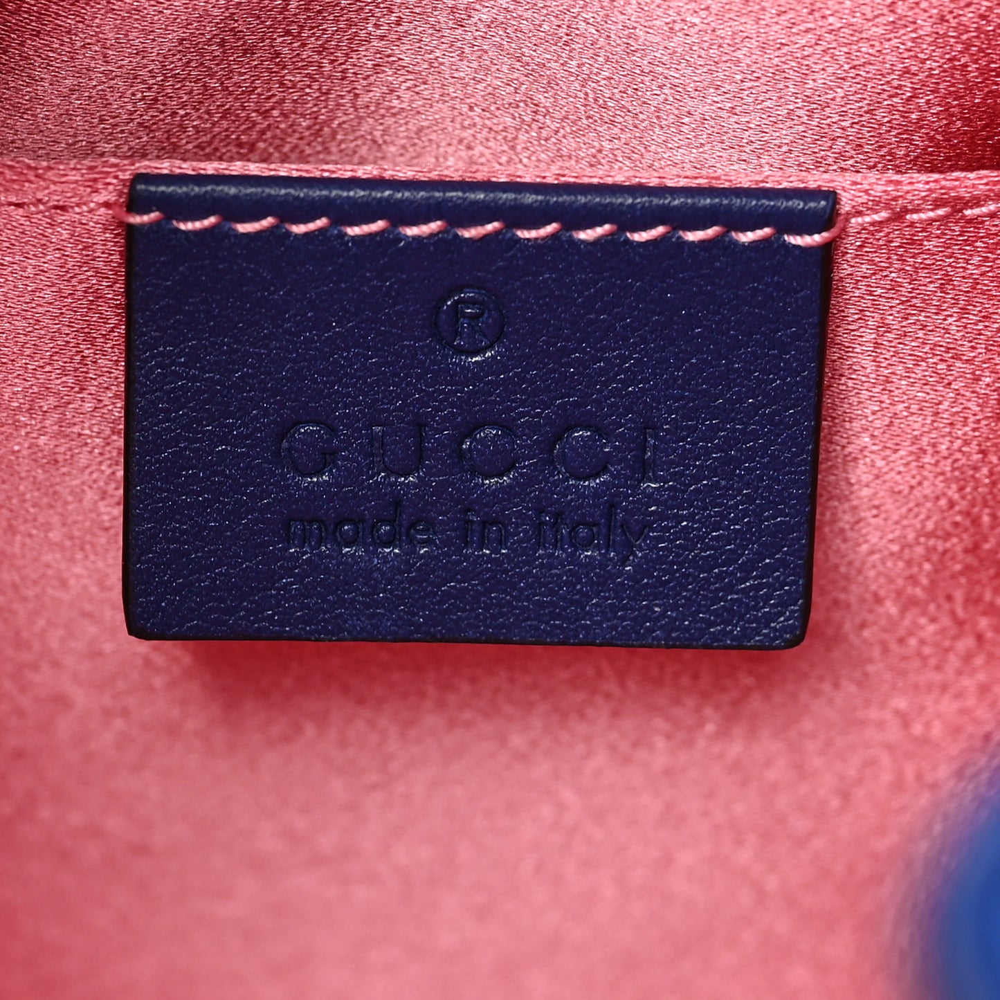 Velvet Matelasse GG Marmont Bucket Bag Cobalt Blue