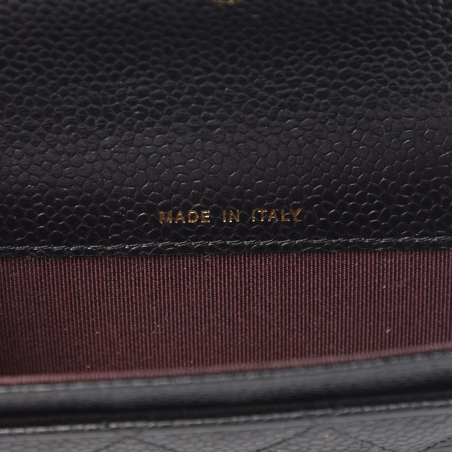 Caviar Quilted Flap Card Holder Black