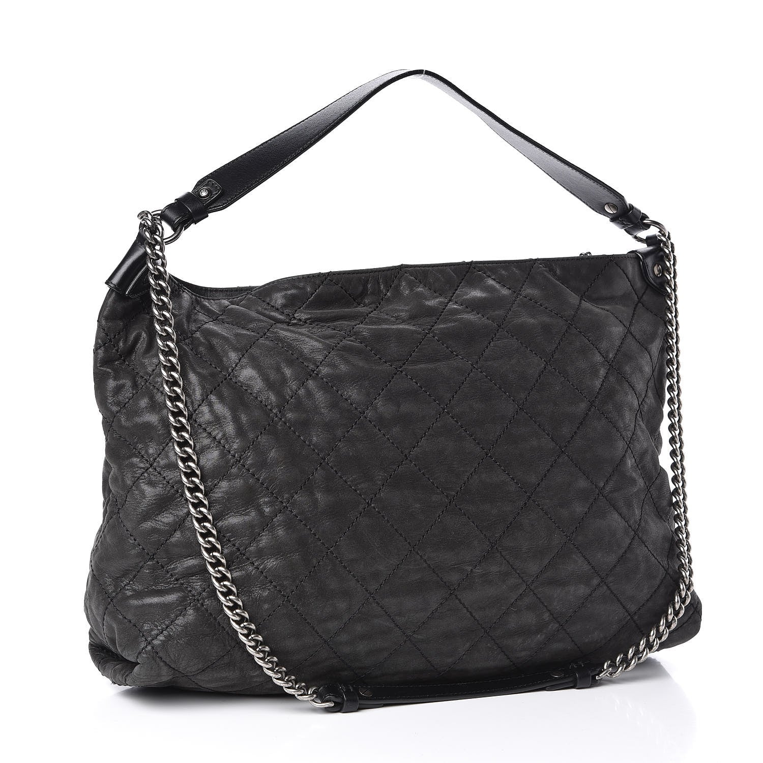 Chanel Iridescent Calfskin Coco Daily Hobo Black 3 of 13