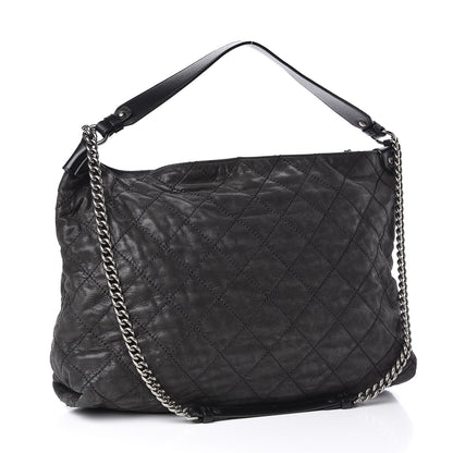 Chanel Iridescent Calfskin Coco Daily Hobo Black 3 of 13