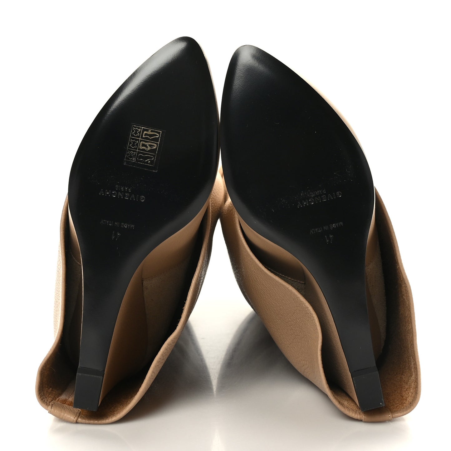 Calfskin Shark Lock Pant Boots 41 Beige