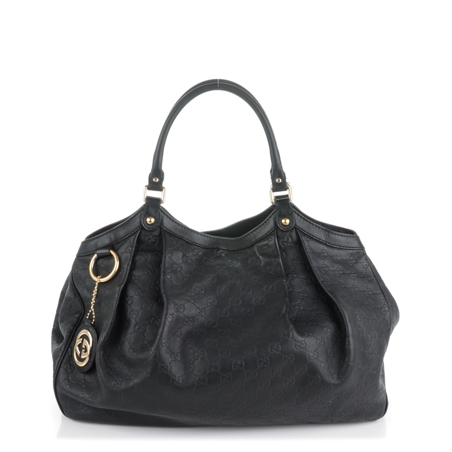 Gucci Guccissima Large Sukey Tote Black 1 of 8