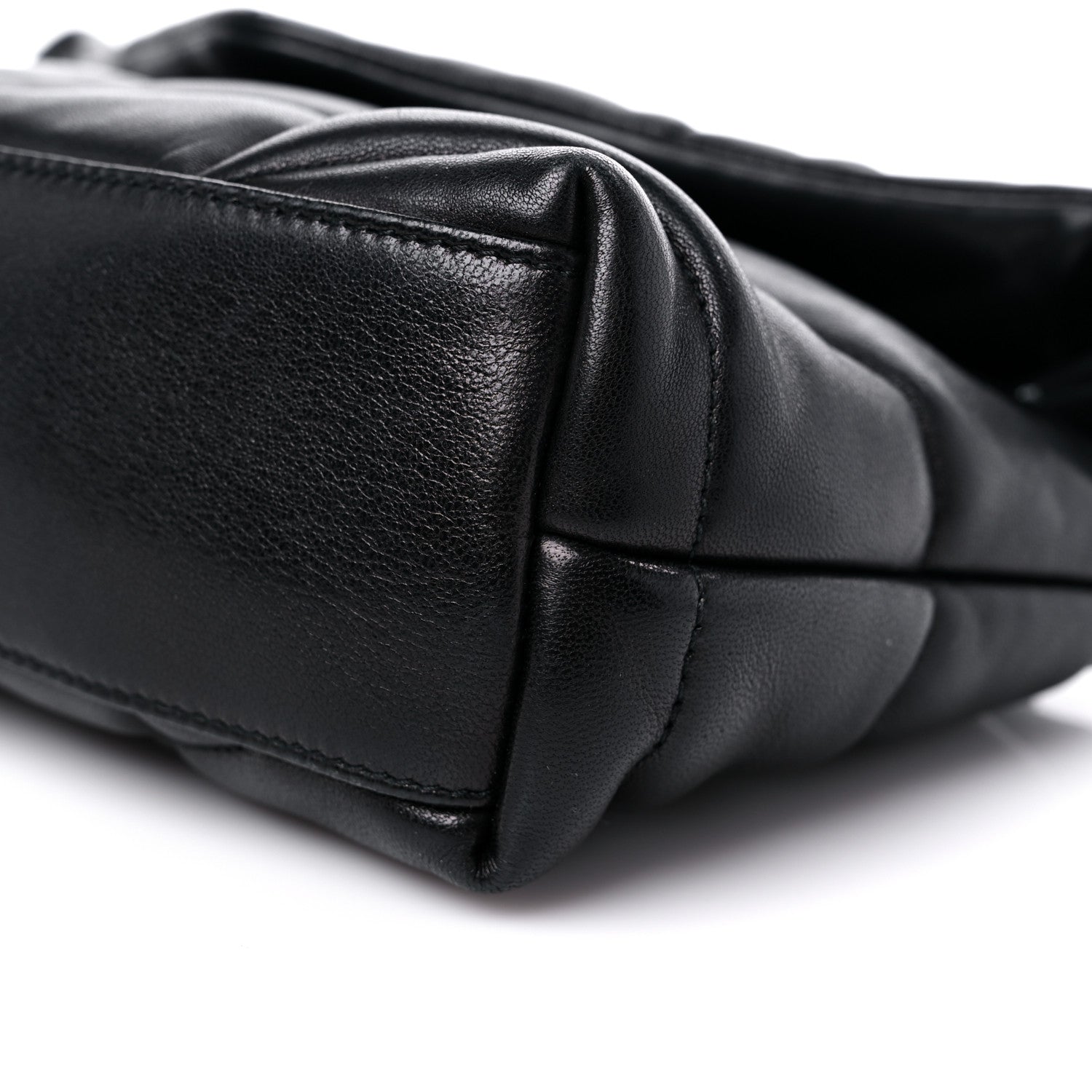 Saint Laurent Lambskin Quilted Toy Loulou Puffer Monogram Chain Satchel Black 10 of 14