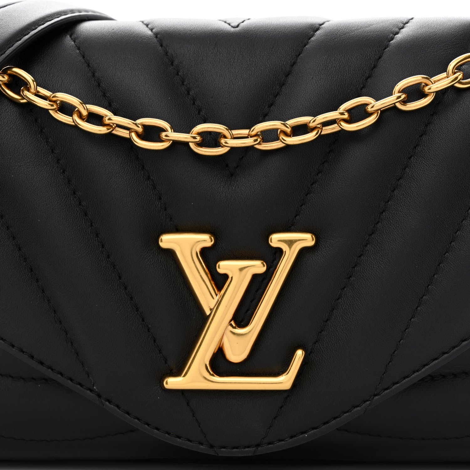 Louis Vuitton Calfskin LV New Wave Chain Bag Black 8 of 11