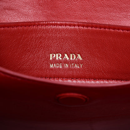 Prada Saffiano Cuir Medium Double Bag Black Fuoco 7 of 7